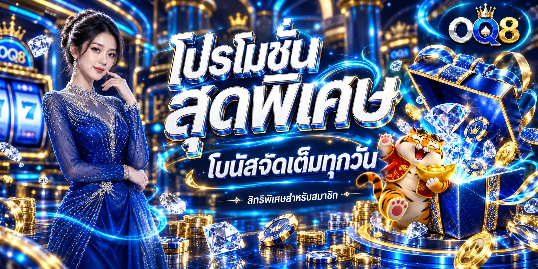 โปรโมชั่น oq8 โบนัสสมาชิกในโทนสีน้ำเงินทอง